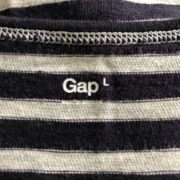 Bundle 3 for $10 Gap dark blue and gray striped shirt in EUC size L - Picture 4 of 8